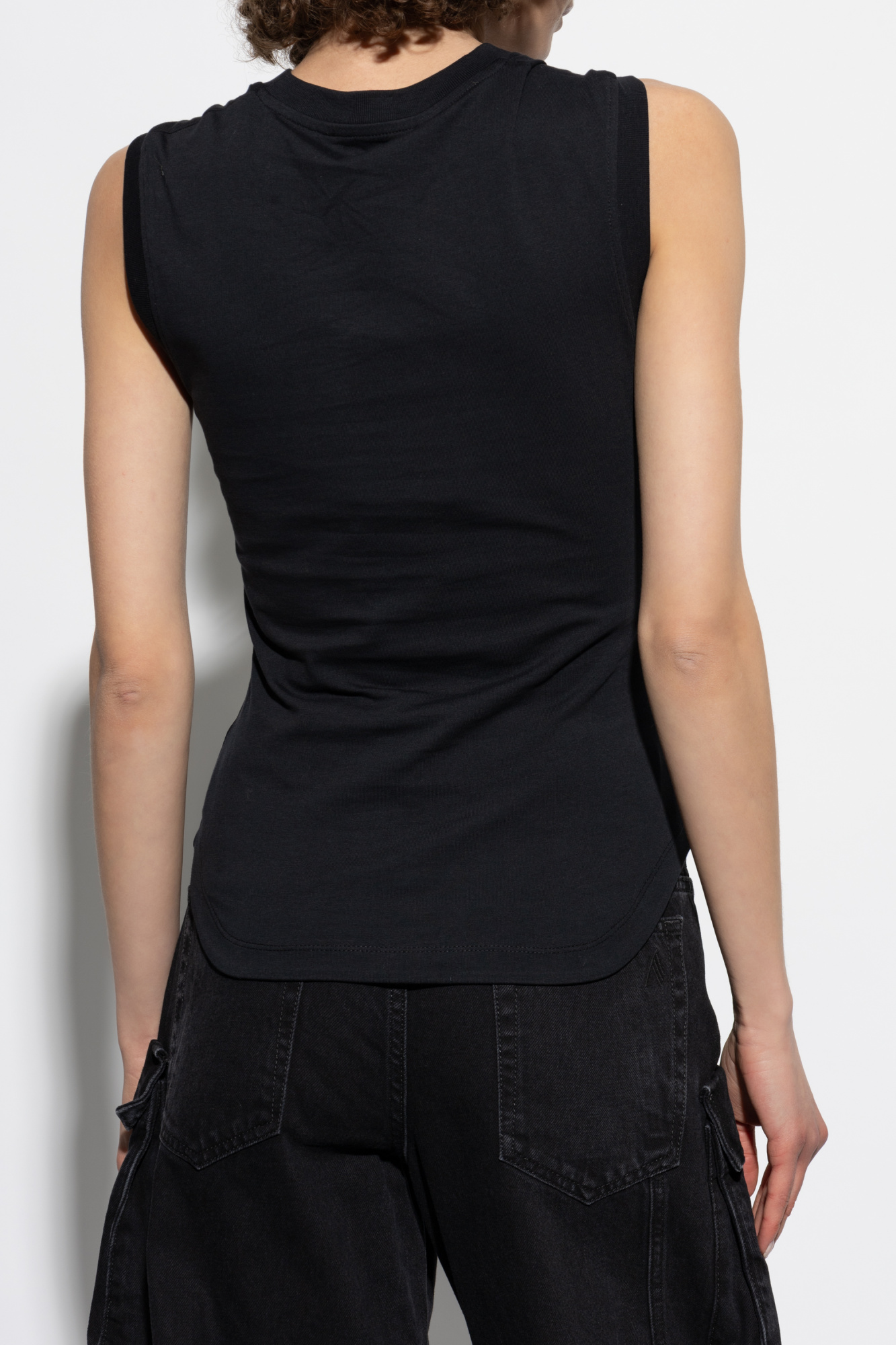 Black Top with Logo The Attico - Vitkac AS